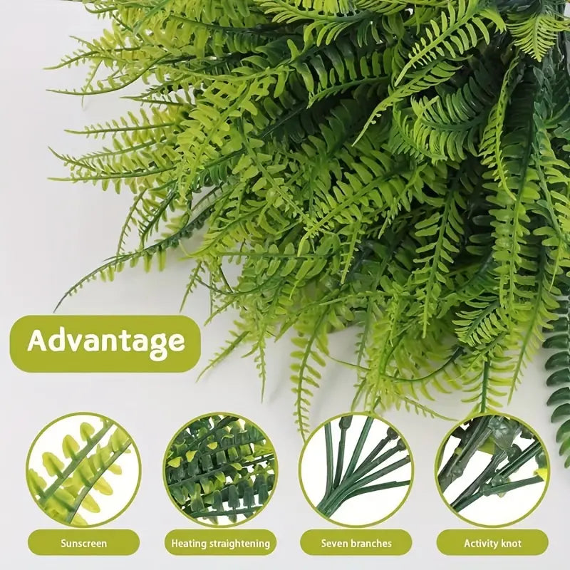 1pc UV Resistant Fake Boston Fern for Outdoor Decor