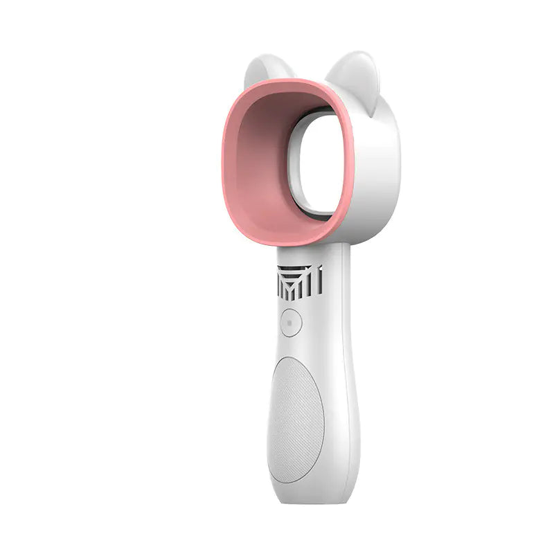 Foldable Leafless Fan with Stand - Cartoon Handheld Fan