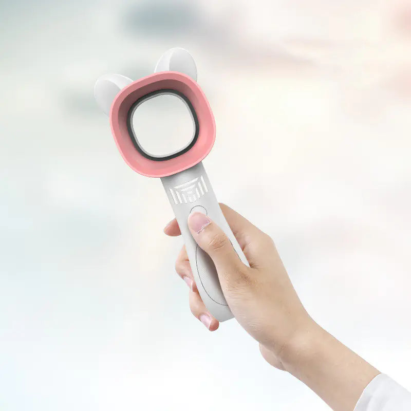 Foldable Leafless Fan with Stand - Cartoon Handheld Fan