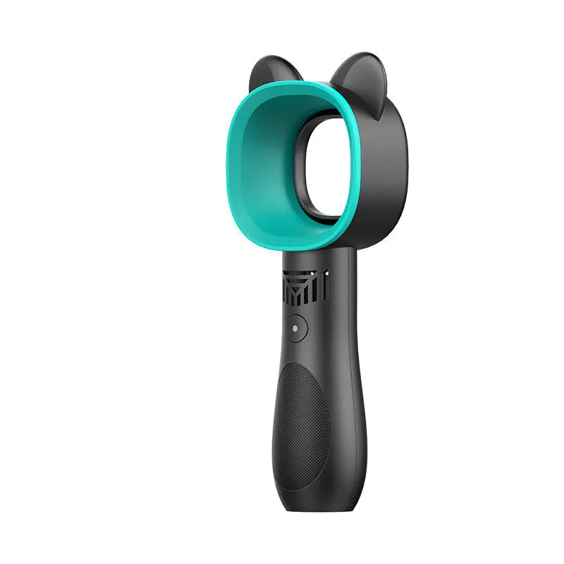 Foldable Leafless Fan with Stand - Cartoon Handheld Fan