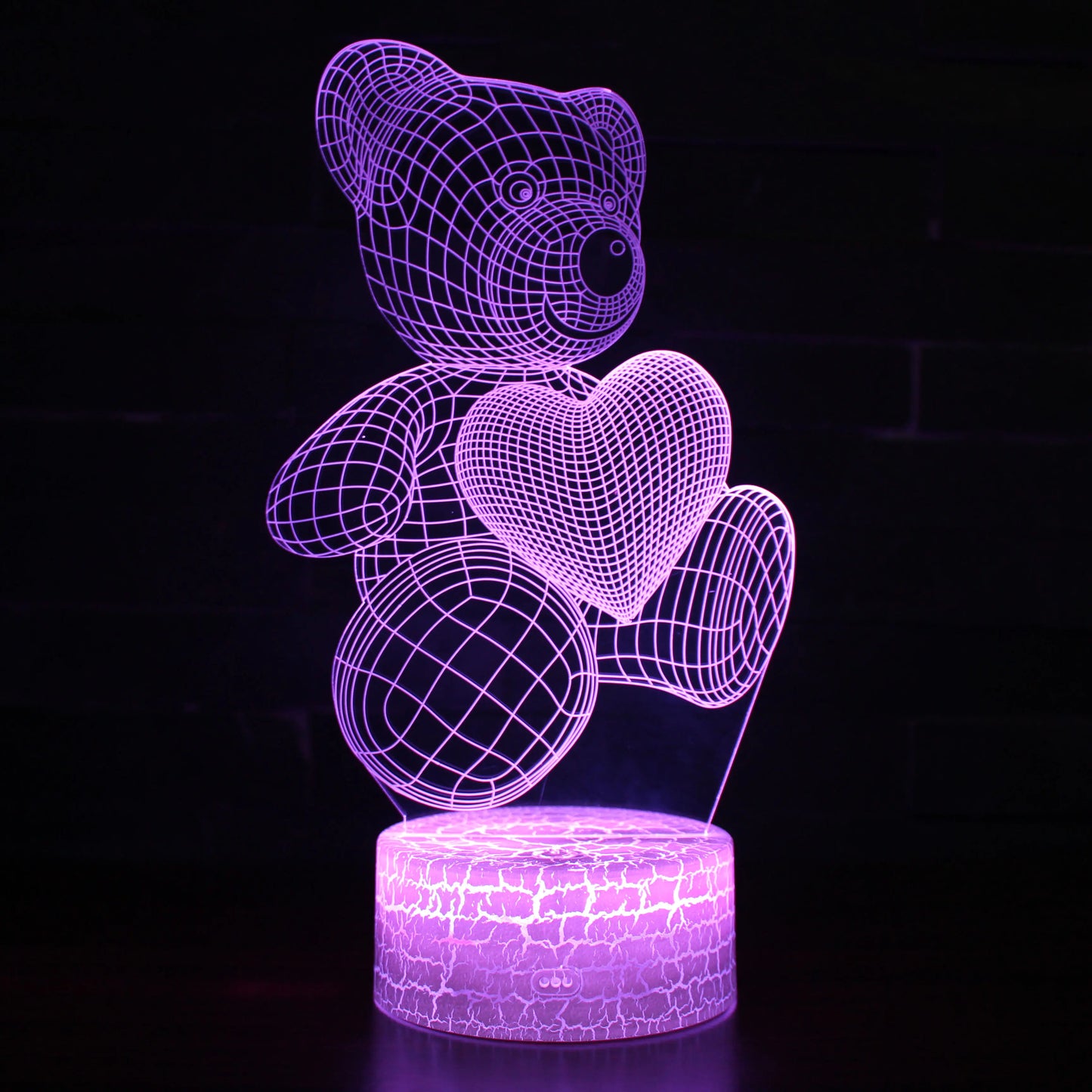 LED 3D Night Light with Remote - Baymax and Bear